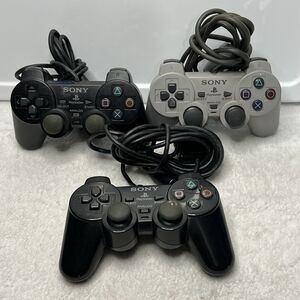 Lot Of 3 Sony PlayStation 2 Dual Shock Analog Controller For Repair/Not Working